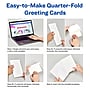 Avery Quarter-Fold Greeting Cards with Envelopes, 4.25" x 5.5", Matte White, Inkjet, 20/Pack (03266)~#|#~8F912FE4-9717-4CE4-BFD590A5D7588FB3_sc7