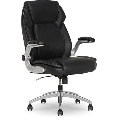 Serta Quinten Ergonomic Faux Leather Executive Chair, Black (52959-BLK) Simolary simolary.com