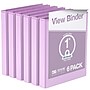 Davis Group Standard View 1" 3-Ring Binders, Lavender, 6/Pack (7411-13-06)~#|#~8F987AA9-EFE0-4A22-BC333E1B495CEC5C_sc7