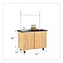 Diversified Woodcrafts Kinetic Mobile Demo Cabinet Rectangular Demonstration Table, 48" x 24", Oak (4111K)~#|#~8F9AEF69-3630-4071-8DD7788169F5C6E9_sc7