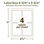 Avery EcoFriendly Laser/Inkjet Rectangle Multipurpose Labels, 4-3/4" x 3-3/4", White, 400/Box (94254)~#|#~8F9C6AA1-D7B4-4228-8E79FE1307AFA9D1_sc7