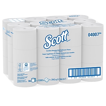 Scott Essential JRT Recycled Coreless Toilet Paper, 2-ply Scott Essential JRT Recycled Coreless Toilet Paper, 2-ply