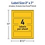 Avery Laser/Inkjet Rectangle Multipurpose Labels, 2" x 7", Bright Yellow, 40/Pack (94243)~#|#~8F9EFBD9-79FF-4484-AC8636AE846EE20B_sc7