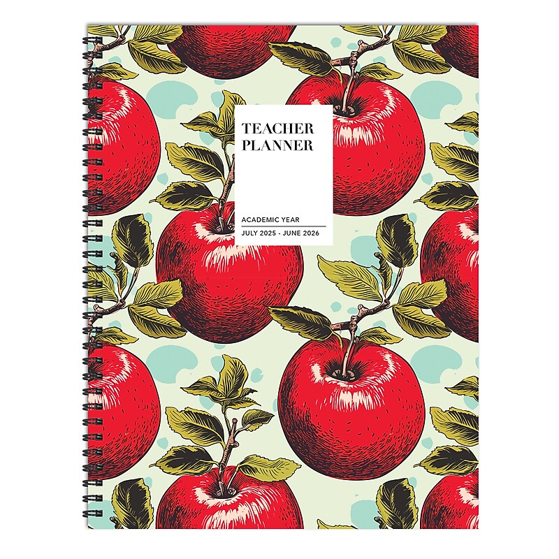 2025-2026 TF Publishing Heirloom Apples 9" x 11" Academic Year Weekly & Monthly Planner, Paperboard Cover (AY26-9500) image 1
