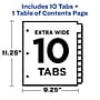Avery Ready Index Table of Contents Extra-Wide Paper Dividers, 1-10 Tab, Multicolor (11165)~#|#~8FA73973-DC69-4CF6-AF2AC318EB744678_sc7