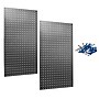 Triton Products LocBoard 24" x 42" x 9/16" Stainless Steel Square Hole Pegboards, 2/Set (LB2-S)~#|#~8FA77A6F-0510-4C1A-849D17043C6FE0D8_sc7