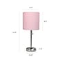 Simple Designs 19.5" LED Table Lamp, Brushed Steel/Light Pink Shade (LT2024-LPK-CCLB)~#|#~8FA88CBC-AA41-4DAD-9D4E769FB20DDBF1_sc7