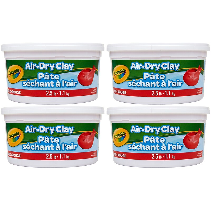 Crayola Air Dry Clay, Red, 4/Bundle (BIN575138-4) image 1