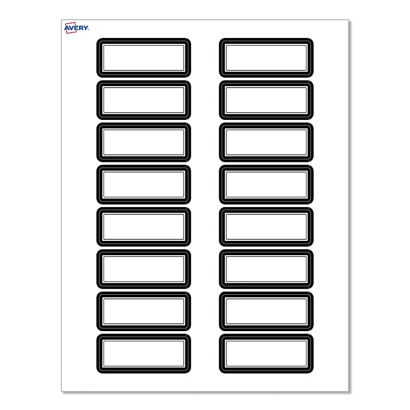 Avery Laser/Inkjet Rectangle Multipurpose Labels, 1" x 2-5/8", White, 160/Pack (S00D29) image 1
