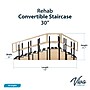 Viva Comfort Wood Physical Therapy Non-Slip Convertible Staircase with Safety Handles, 500 lb Capacity, Oak (ADIME906-02-30)~#|#~8FB28A13-4EAF-47FA-B76198DD07E95E0F_sc7