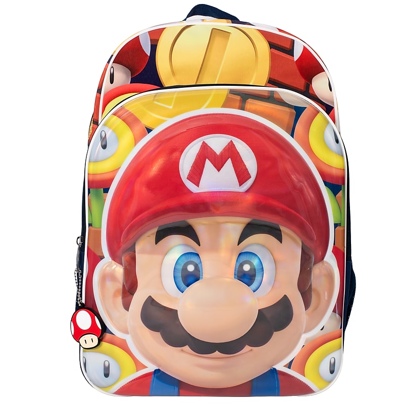 Accessory Innovations Kids Super Mario Laptop Backpack, Medium, Multicolor (S21NN47437F-RS) image 1