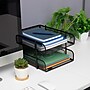 Mind Reader Metal Mesh Front Loading Stackable Letter Tray, Letter/Legal Size, Black (CSTACK2-BLK)~#|#~8FC13106-EB30-4441-BCD411A3DB0C3FF9_sc7
