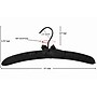 Nahanco 15" Satin Padded Boutique Hanger, Black, 6/Pack (806-25)~#|#~8FC264E1-D9BC-4499-B556BE227DC2EAD4_sc7