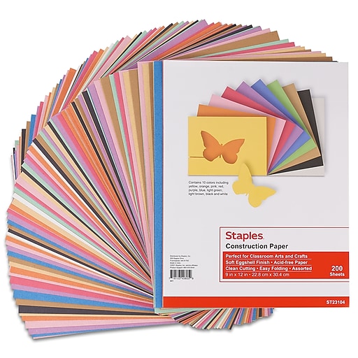 インチペーパー Staples Construction Paper, 9