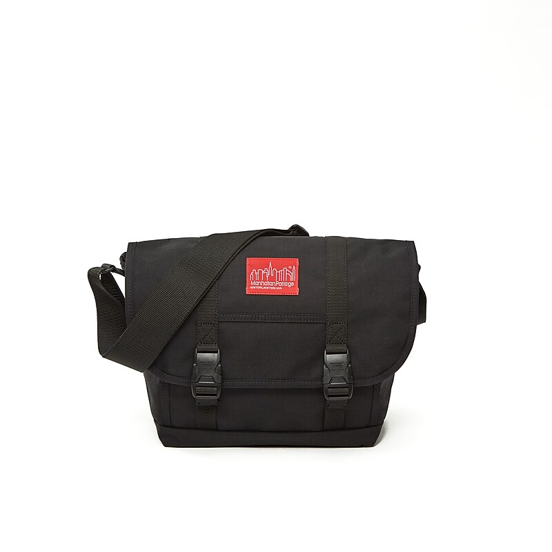 Manhattan Portage Red Label Nylon Water Resistant Messenger Bag, Black (1606-JR-900 BLK) image 1