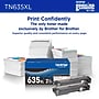 Brother TN635XL Black High Yield Toner Cartridges, 2/Pack (TN635XL2PK)~#|#~8FCE2FEF-7A56-41E3-A5735903D093D6C5_sc7