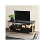 Household Essentials Crown Console TV Stand, Screens up to 50", Black Oak/Gold (8241-1)~#|#~8FD2F30C-765C-401F-A5E91856CE81FB94_sc7