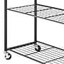 Whitmor 3-Shelf Wood Mobile Shelf Cart with Lockable Wheels, Dark Brown/Black (6764-10184-SIOC)~#|#~8FD30C58-AB23-46D3-86FB1109F6DBEB60_sc7