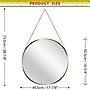 Infinity Instruments Franc Decorative Wall Mirror, Metal, 17.5"Dia. (15462GD)~#|#~8FD3B159-1836-4964-81A176B4D4A8B5A3_sc7