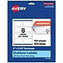Avery Waterproof Rectangle Laser Multipurpose Labels, 2" x 3.5", White, 800/Box (19479399299)~#|#~8FD446EC-73E0-426D-A849B32AFF603D5C_sc7