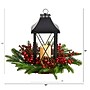 Nearly Natural 16" Holiday Christmas Berries, Pinecones & Greenery with Lantern and LED Candle Artificial Table Arrangement~#|#~8FD70B94-DE1D-4BEA-97415072A6D1E2A0_sc7