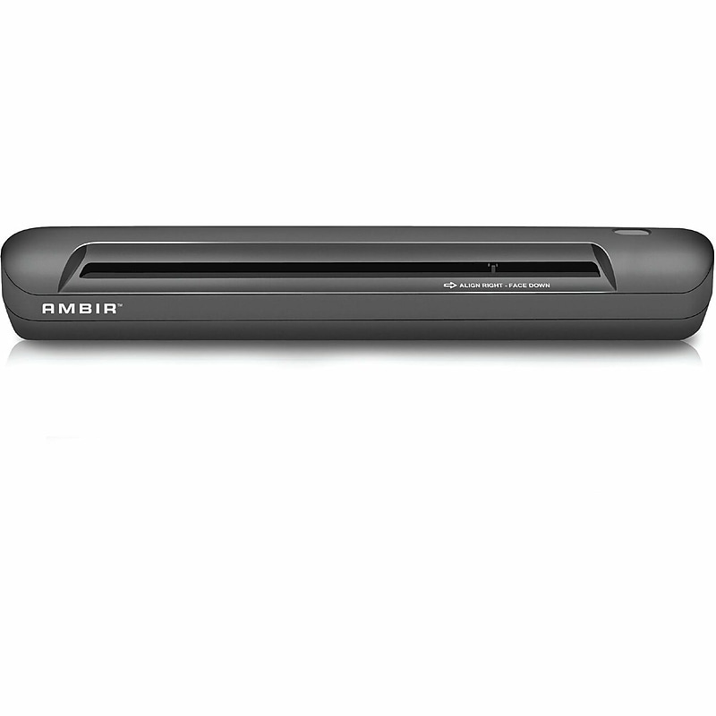 Ambir TravelScan Pro Portable/Mobile Document & ID Scanner, Black (PS600-AS) image 1
