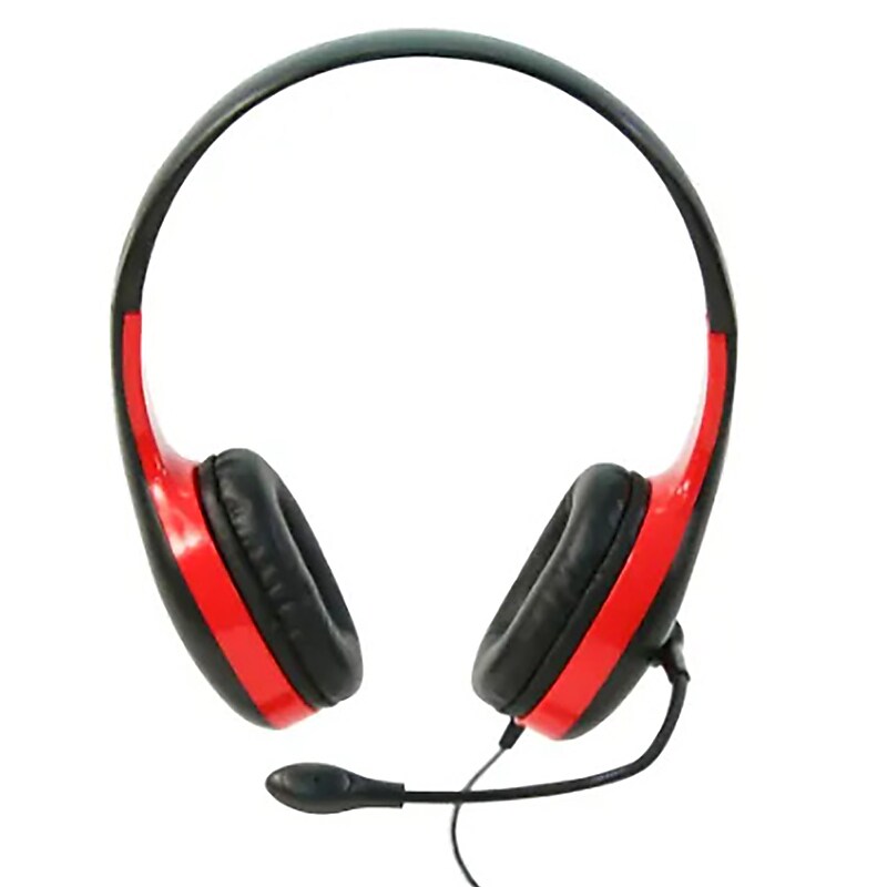 Califone KH-08 On-Ear Headset Headphones, Red (CAFKH08GTRD)​ image 1