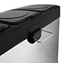 Elama Stainless Steel Indoor 3 Section Trash Can with Slow Close Lid, 12 Gallon, Silver (938120089M)~#|#~8FDD6E5D-5E0C-42C5-920FF7D0FF69AD65_sc7