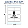 Avery Laser/Inkjet Multipurpose Labels, 3.75"  x 2", Matte White, 800/Box (94240)~#|#~8FDE5C87-9EAA-4202-B1B170AC27A53631_sc7