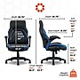 Dormeo Ergonomic Faux Leather Swivel Manager's Chair, Blue (60030-BLU)~#|#~8FDED1CE-43CA-4B9A-BFD45BD32360642F_sc7