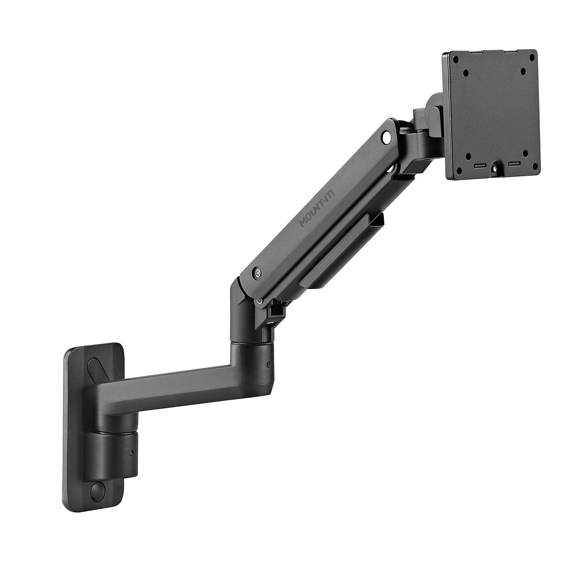 Mount-It! Heavy Duty Adjustable Monitor Wall Mount with Gas Spring Arm, Up to 49″ Monitor, Black (MI-12009) Sansujyuku sansujyuku.com