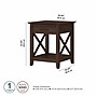 Bush Furniture Key West 20" x 20" End Table, Bing Cherry (KWT120BC-03)~#|#~8FE6A53B-734A-4FAB-B5CAE3FFABD98E12_sc7