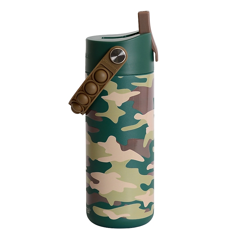 Elemental Core Pop Green Camo Stainless Steel Double Wall Insulated Water Bottle, 18 oz. (EBC18GC31P) image 1