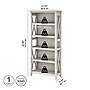 Bush Furniture Key West 66"H 5-Shelf Bookcase with Adjustable Shelves, Linen White Oak Laminated Wood (KWB132LW-03)~#|#~8FEF5CCE-5E83-41C9-808A6AB6F7057B2E_sc7