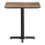 Flash Furniture TopGuard 30" x 24" Rectangular Wood Dining Table with X-Base, Natural/Black Base (ST2430NATT2222)~#|#~8FF5D152-4B47-45B8-86A29AA3B00AA9F7_sc7