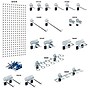 Triton Products LocBoard 18" x 36" x 9/16" Steel Square Hole Pegboard, 18 Assorted Hooks (LB18-1WH-KIT)~#|#~8FFBE099-CAA6-4986-8192758BB28C9788_sc7