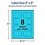 Avery Laser/Inkjet Multipurpose Decorative Edge Labels, 2" x 3", Bright Blue, 160/Pack (94267)~#|#~8FFFABFF-BA8E-4738-A10336B99AE4BFFE_sc7