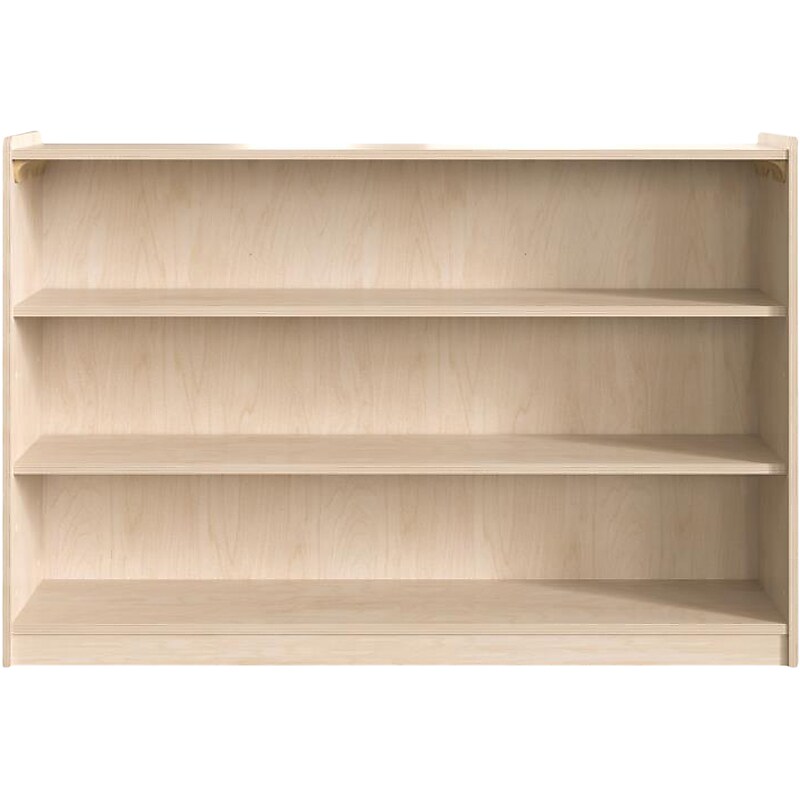 Flash Furniture Bright Beginnings 3-Section Open Storage Unit, 31.5"H x 47.25"W x 12"D, Brown (MK-ME088029-GG) image 1
