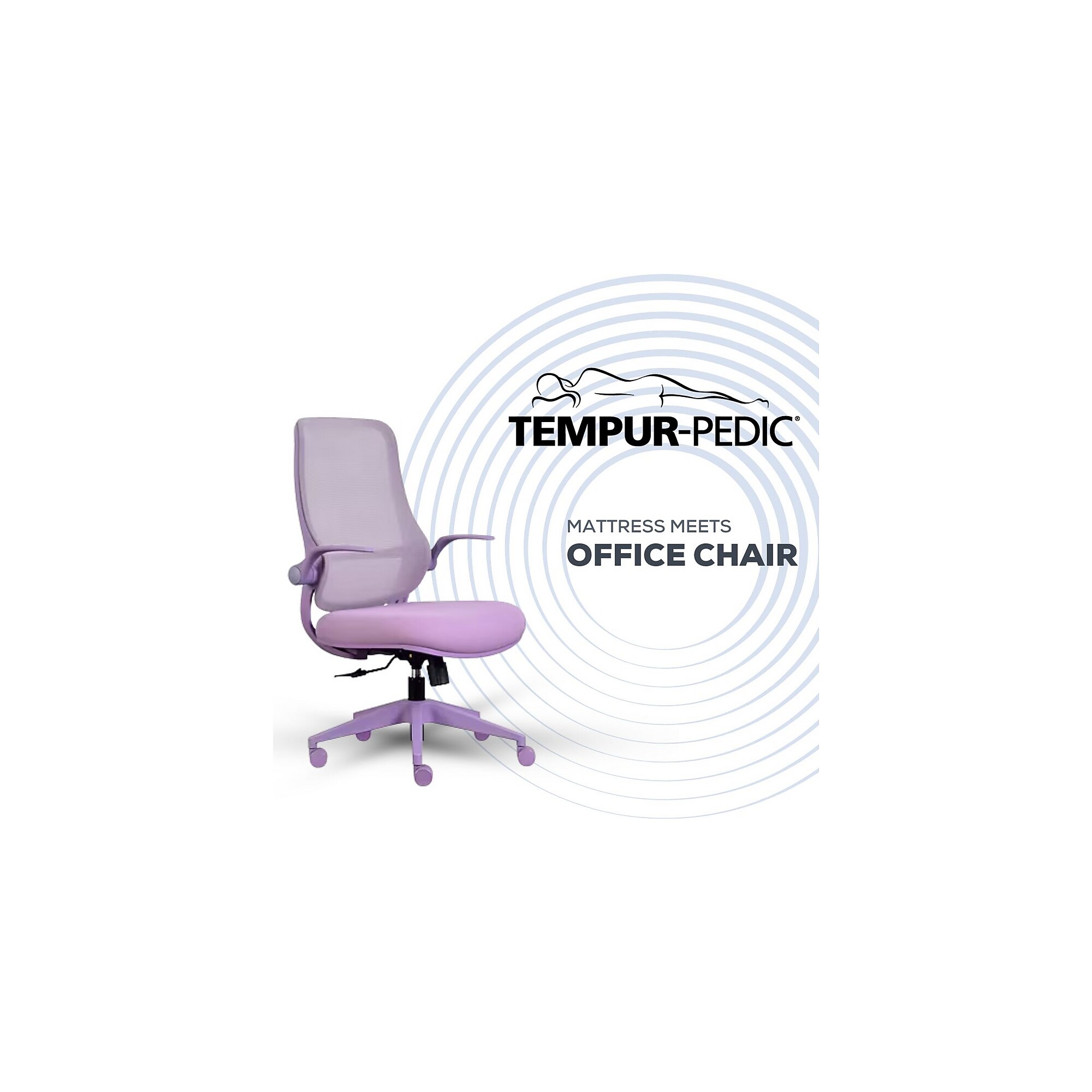 Tempur-Pedic Stratus Ergonomic Mesh/Fabric Swivel Executive Chair, Lilac (TP-STRATUS-LIL) Sansujyuku sansujyuku.com