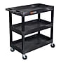 Luxor TUFFY XL 3-Shelf Multi-Purpose Utility Cart, Black (EC111-B)~#|#~900AD6CD-D3AD-4D9D-87B45AAC56A5E207_sc7