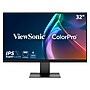 ViewSonic ColorPro 32" 4K Ultra HD 60Hz LCD Monitor, HDR400, Height Adjustable, Universal Docking Station, Black (VP3276T-4K)~#|#~900D299A-C76E-46F4-9C6313497F6BC622_sc7