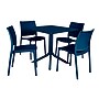 Regency Niche Terrace 5-Piece Square Dining Set, 31.5"D x 31.5"W, Coastal Navy (TOB3131NV41NV)~#|#~900D8E9F-9B0C-432D-8F6F3AC901B3129B_sc7
