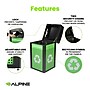 Alpine Industries GS Series Steel Recycling Bin, 80 Gallon, Green (ALP471-40-GSCM-MK)~#|#~90112535-E02A-4D8A-A076A6F5BB9CE6FB_sc7