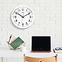 Infinity Instruments Obsidian ITC 14" Quartz Wall Clock, Plastic Case, Battery Powered (12830WH-830)~#|#~901546F9-0B5B-45DA-AE5D005AA8518A7C_sc7
