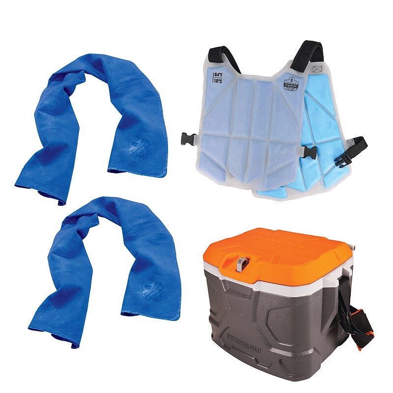 Chill-Its 6671 Heat Stress Prevention Personal Protection Kit, One Size, 4 Pieces/Kit (12339) image 1