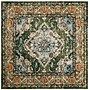 Safavieh Monaco Collection 4' x 4' Square Indoor Area Rug, Machine Made, Forest Green/Light Blue (MNC243F-4SQ)~#|#~901D4D11-7EA5-456D-B2215B91A5DFEAE1_sc7