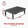 Staples TECH Adjustable Monitor Stand with Drawer, Black (ST62819-CC)~#|#~901D9EE0-180C-4BCB-999673BAF1FA92ED_sc7