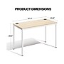 Eureka Ergonomic 47"W Writing Desk, White Woodgrain (CD012)~#|#~901DD934-FD70-4C9B-B4FAE386DC924A24_sc7