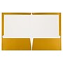 JAM Paper Glossy 3-Hole Punched 2 Pocket Cardstock Presentation Folder, Gold, 100/Box (385GGOB)~#|#~9020FDD5-DF74-4F4B-A67DEB2D6C2F184C_sc7