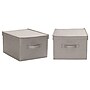 Household Essentials Large Stackable Folding Fabric Storage Bin, 8" x 12"x 15", 24.93 Qt., Gray, 2/Pack (7413-1)~#|#~9022B01A-0EC4-4001-B359FD8361E1FBF9_sc7